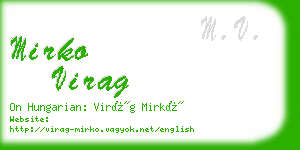 mirko virag business card